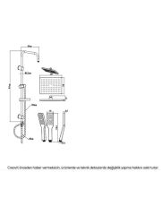 Yağmurlama Robot Tepe Duş Başlığı Seti Duş Takımı (SİYAH)