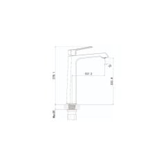 Stark Uzun Lavabo Armatürü - Gun Grey / Metalik Gri SK6500GR