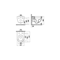 FE322 Free Rim-Off Kanalsız Asma Klozet Siyah Mat ve Yavaş Kapanan Kapak