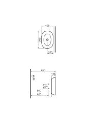 VitrA Outline 60 cm Oval Tezgah Üstü Çanak Lavabo 5995B403-0016