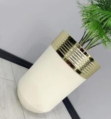 ELEGANT Dekoratif Gold Darbuka Krem Saksı 70cm
