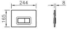 VitrA  Kumanda Paneli Loop R 740-0680 Parlak Krom
