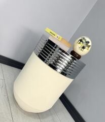 ELEGANT Dekoratif Krom Darbuka Krem Sehpa 60cm ELGNT60KRMSEHB