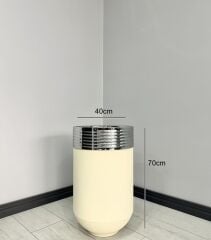 ELEGANT Dekoratif Krom Darbuka Krem Saksı 70cm ELGNT70KRMSAKB
