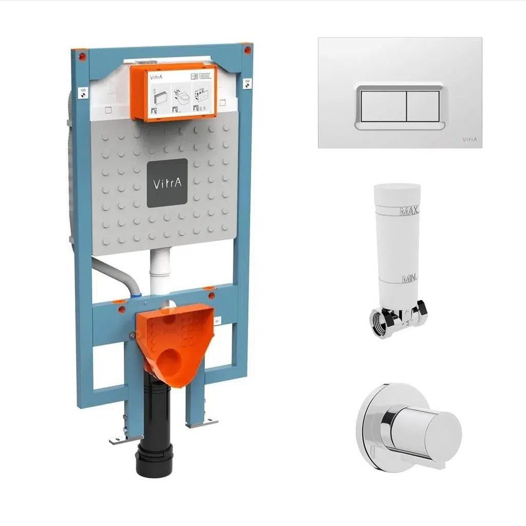 768-5801-01 Alçıpan Uyumlu Gömme Rezervuar+Stop Valf + Kumanda Paneli + 4 Lü SET