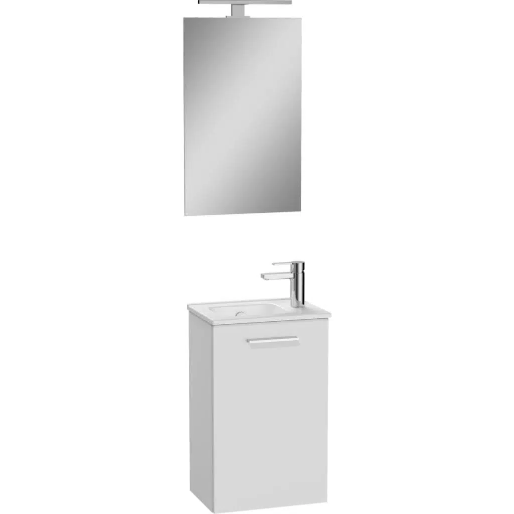 Ardea 69564 Banyo Dolabı Seti Kapaklı, 40 cm, Parlak Beyaz