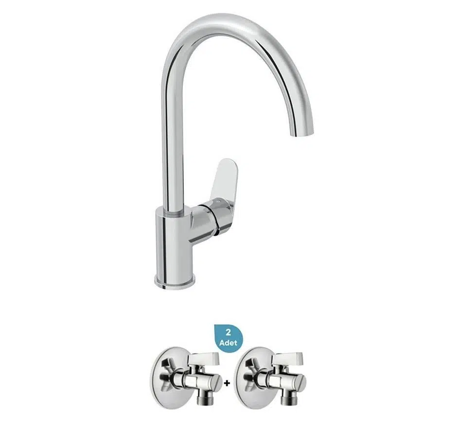 Artema Flow Round Eviye Bataryası + 2'li Ara Musluk