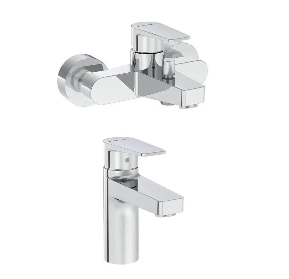 Artema Flow Square Banyo Bataryası + Lavabo Bataryası Set