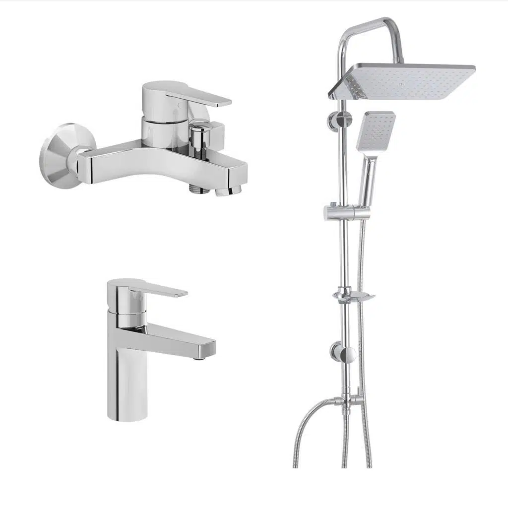 Artema Nora S Banyo Bataryası + Lavabo Bataryası + Doppo Long Duş Seti