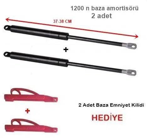 BAZA AMORTİSÖRÜ GASAN MARKA 1200N ,2 ADET BAZA PİSTONU 