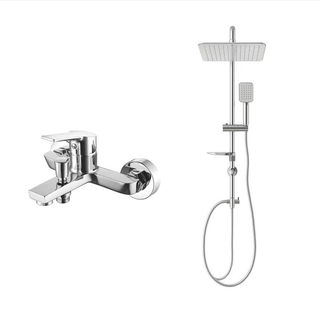 CREAVİT LUNA BANYO BATARYASI + DOPPO LONG TEPE DUŞ SİSTEMİ İKİLİ SET