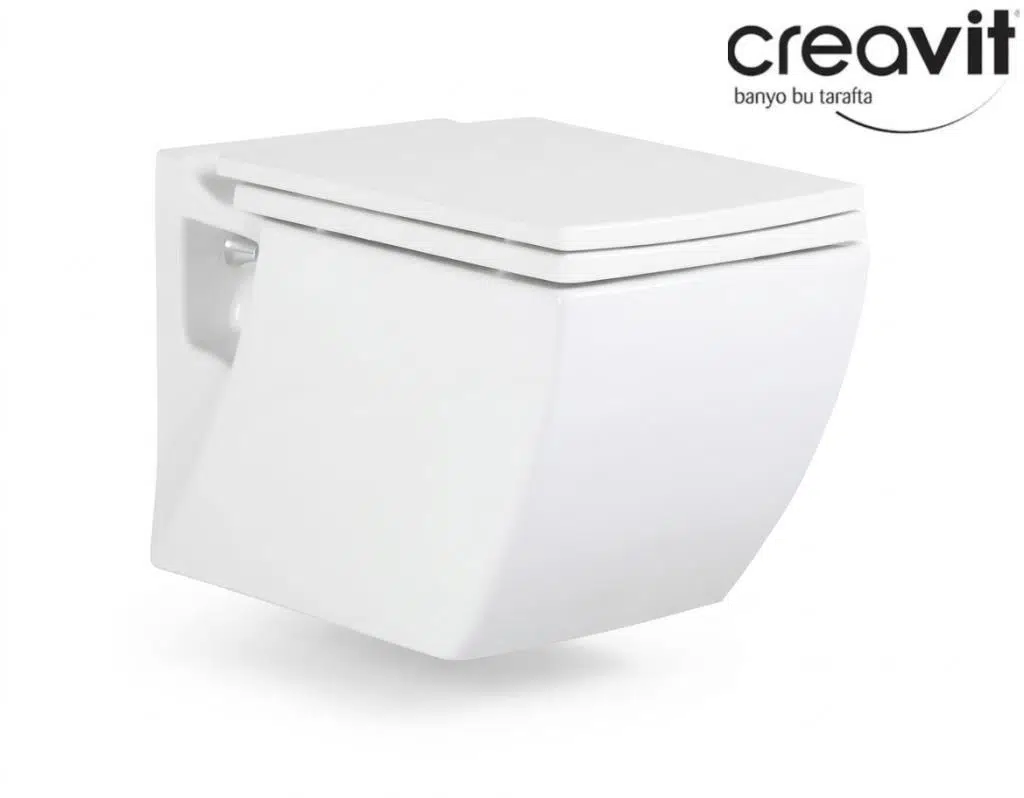 CREAVİT TREND ASMA KLOZET + DUROPLAST YAVAŞ KAPANIR KLOZET KAPAĞI SET 