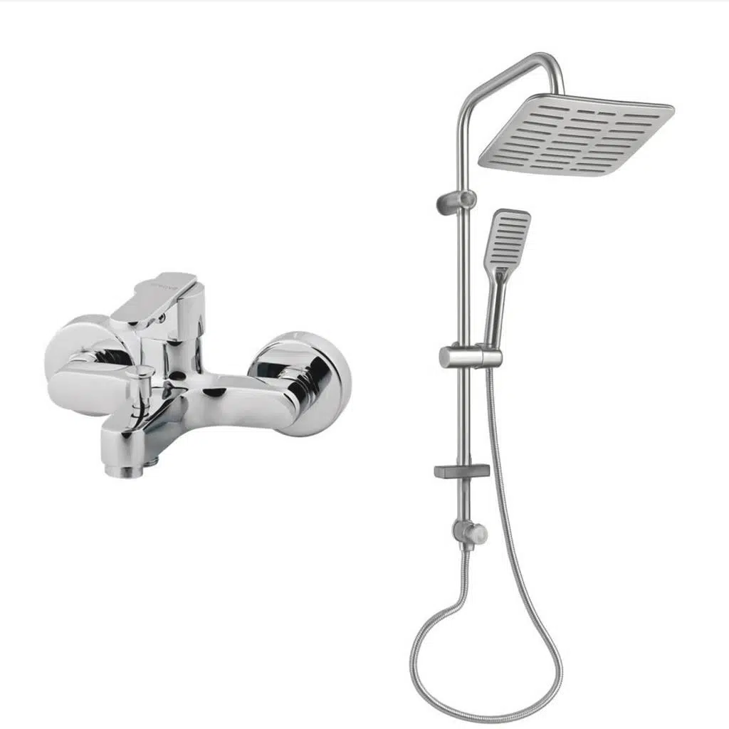 CREAVİT VEGA BANYO BATARYASI + DOPPO SİENA TEPE DUŞ SİSTEMİ İKİLİ SET