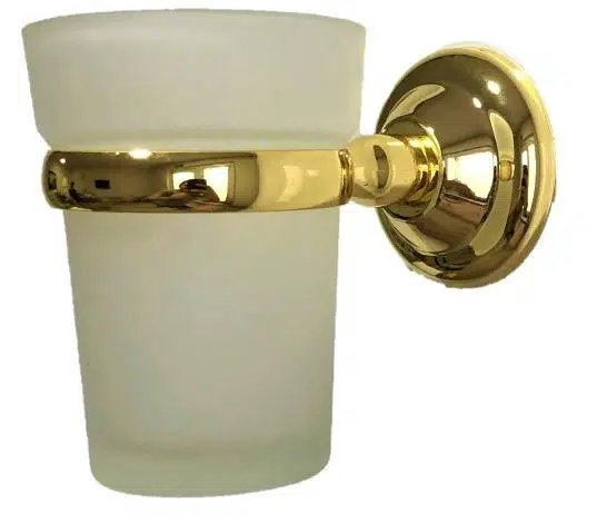 Lider dicle Gold Banyo Aksesuarı,Sarı Altın Renk Diş Fırçalık