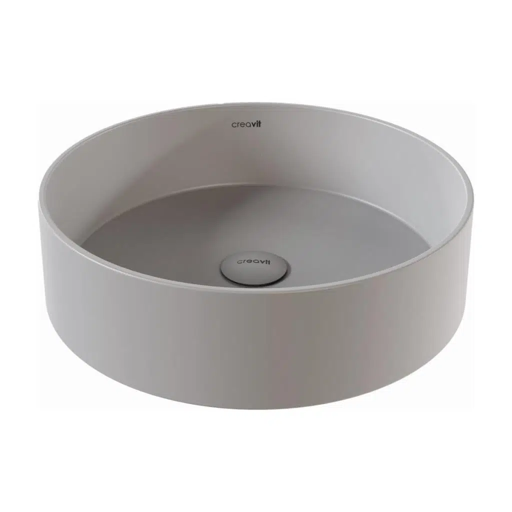 Loop Ø 45 Cm Set Üstü Çanak Lavabo Mat Gri Lp145