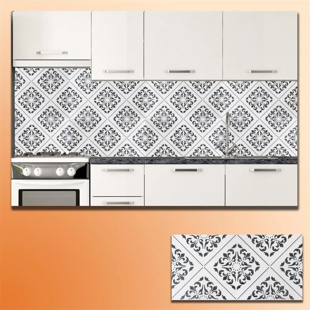 Mutfak Tezgah Arası Seramik Dekor Piero VİLLA SİYAH 30x60 cm