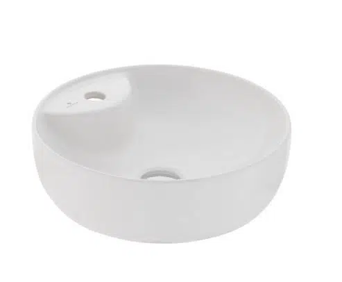 Seramiksan Sole Beyaz Batarya Delikli Tezgah Üstü Lavabo