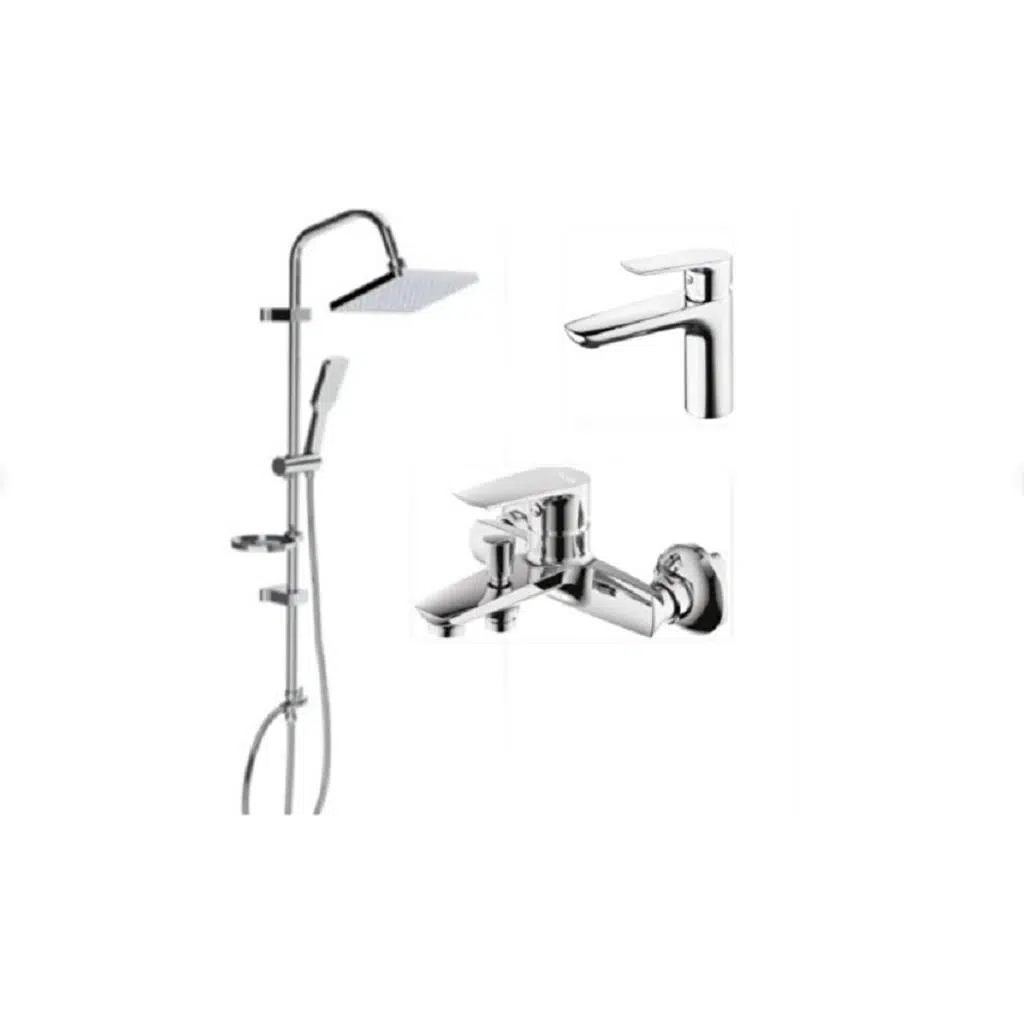 SH630 3'lü Solo Duş Seti ,Solo Lavabo ,Solo Bataryası SET