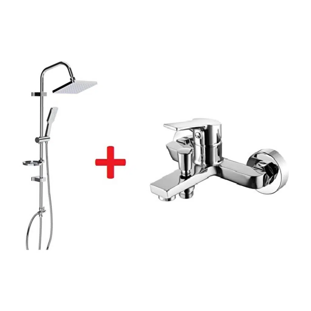 CREAVİT SH630 Ikili Duş Seti Takımı (Duş Sistemi + Luna Banyo Bataryası)