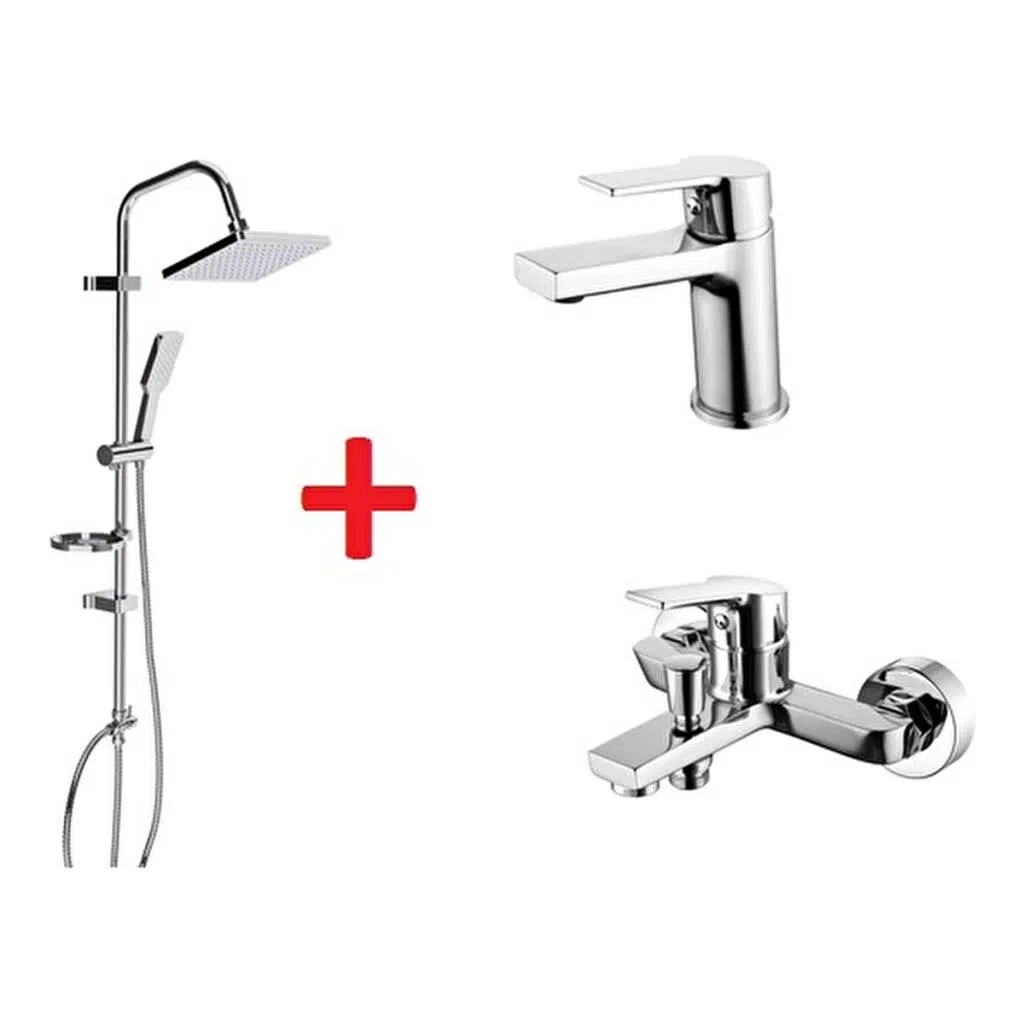 CREAVİT SH630 Duş Seti + Luna Banyo + Lavabo bataryası SET