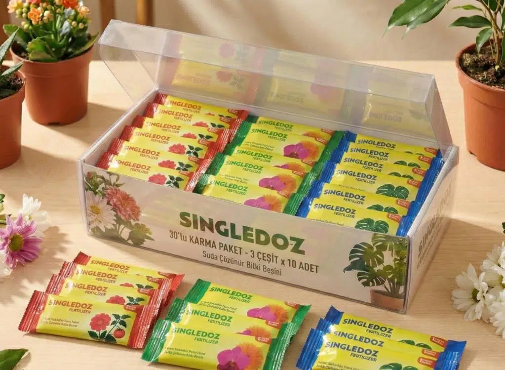 Singledoz Suda Kolay Çözünür Pratik Çiçek Sebze ve Bitki Besini 30'lu Süper Avantaj Paket