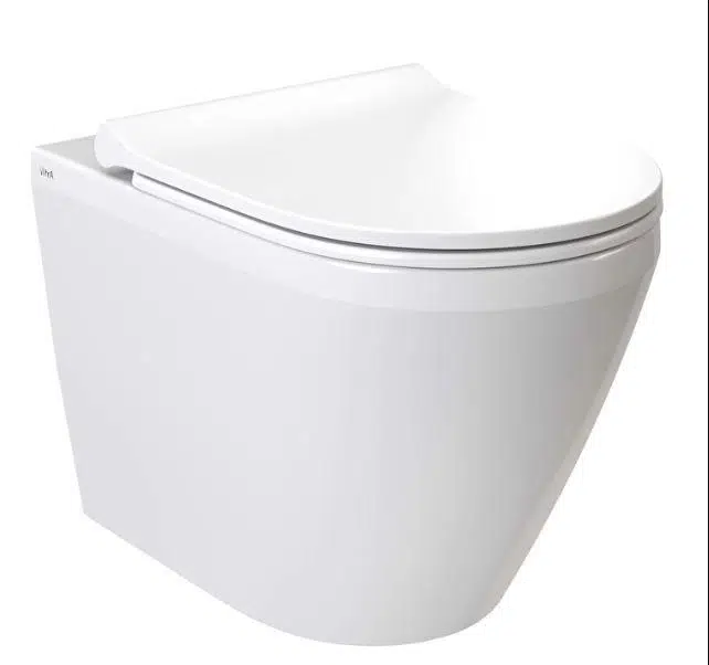 VitrA İntegra Kısa Kanalsız Asma Klozet (Yanları Kapalı) + VitrA Slim Duroplast Yavaş Kapak 7040L003-0090